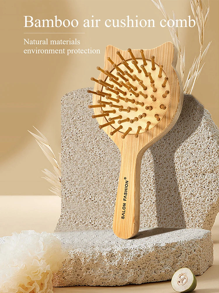 Natural Bamboo Anti-Static Hair Brush - Vivian