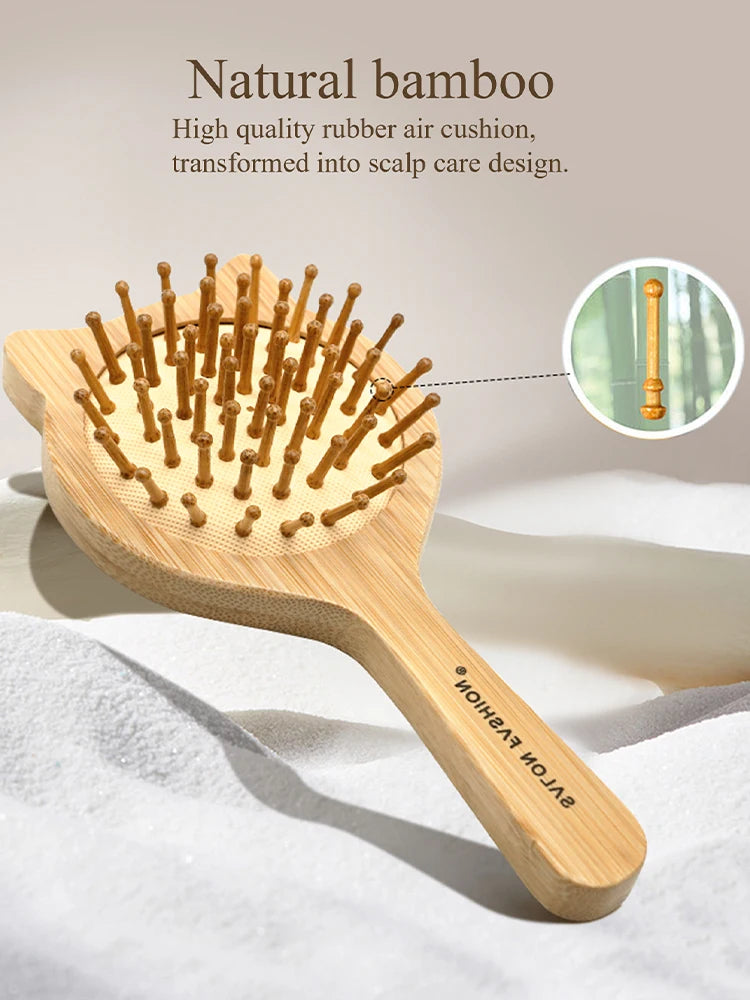 Natural Bamboo Anti-Static Hair Brush - Vivian