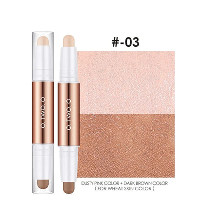 Double-ended face highlighter