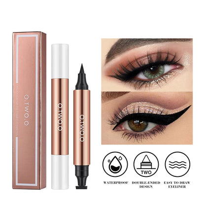 Dual-ended quick-dry liquid eyeliner