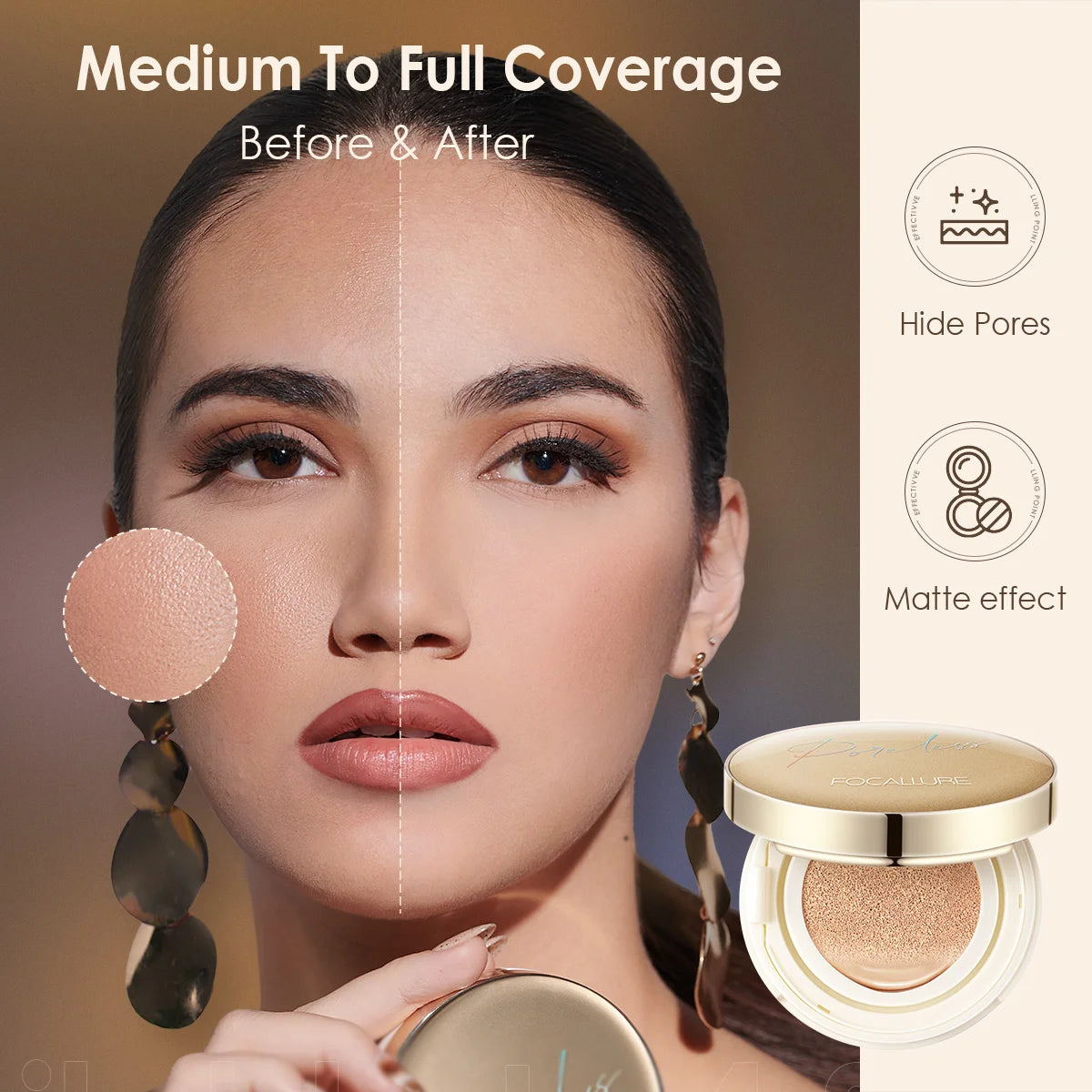 Matte foundation with sponge