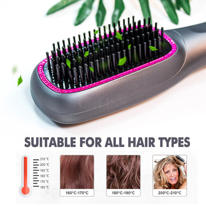 Multifunctional Electric Hair Straightener and Styling Comb - Vivian