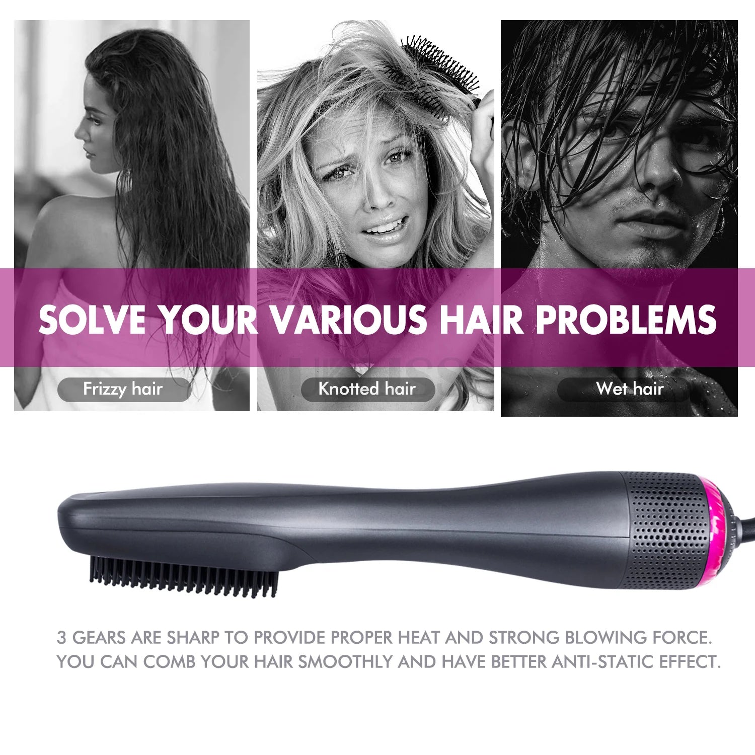 Multifunctional Electric Hair Straightener and Styling Comb - Vivian