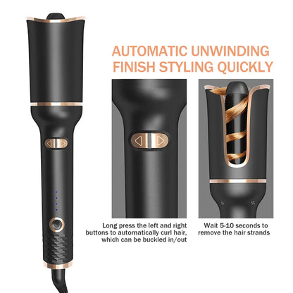 Automatic Rotating Ceramic Hair Curler - Vivian