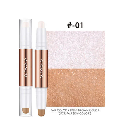 Double-ended face highlighter