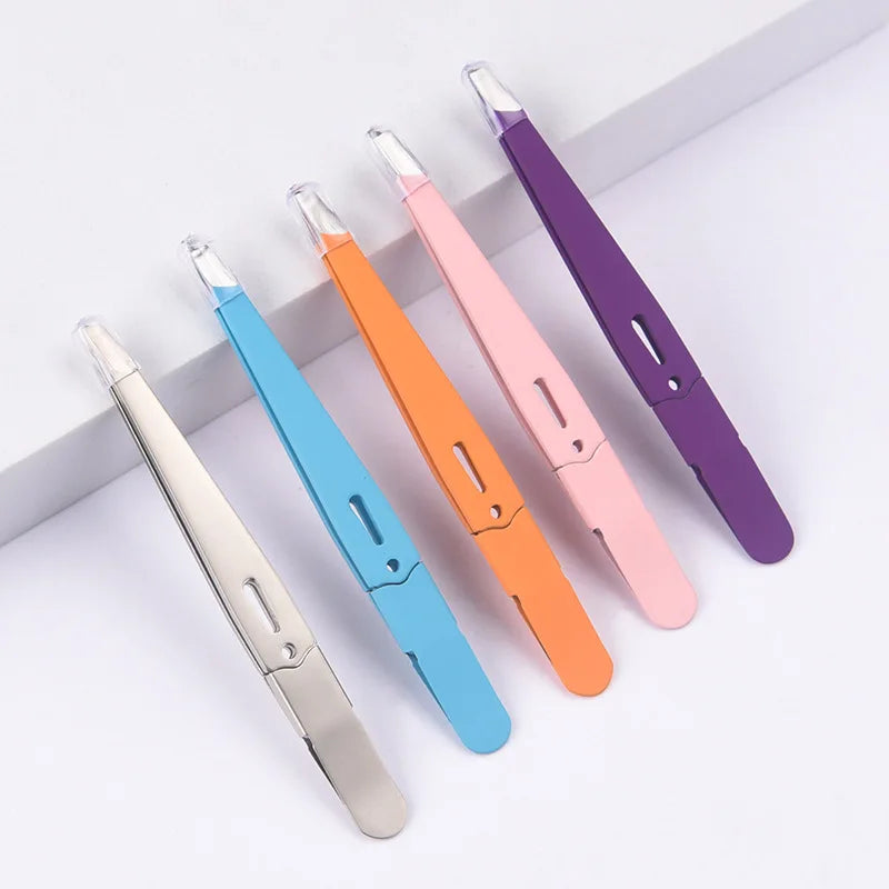 Stainless Steel Eyebrow Tweezers - Vivian