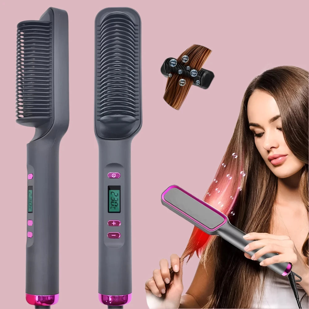 Multifunctional Electric Hot Comb Hair Straightener - Vivian