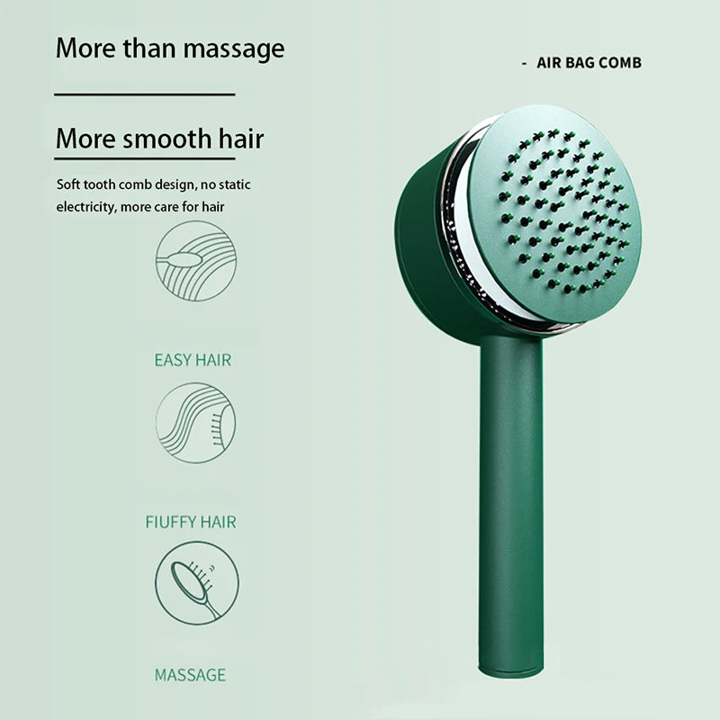 Self cleaning hair brush