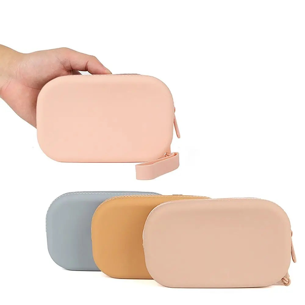 Soft Silicone Zipper Cosmetic Storage Organizer Bag - Vivian