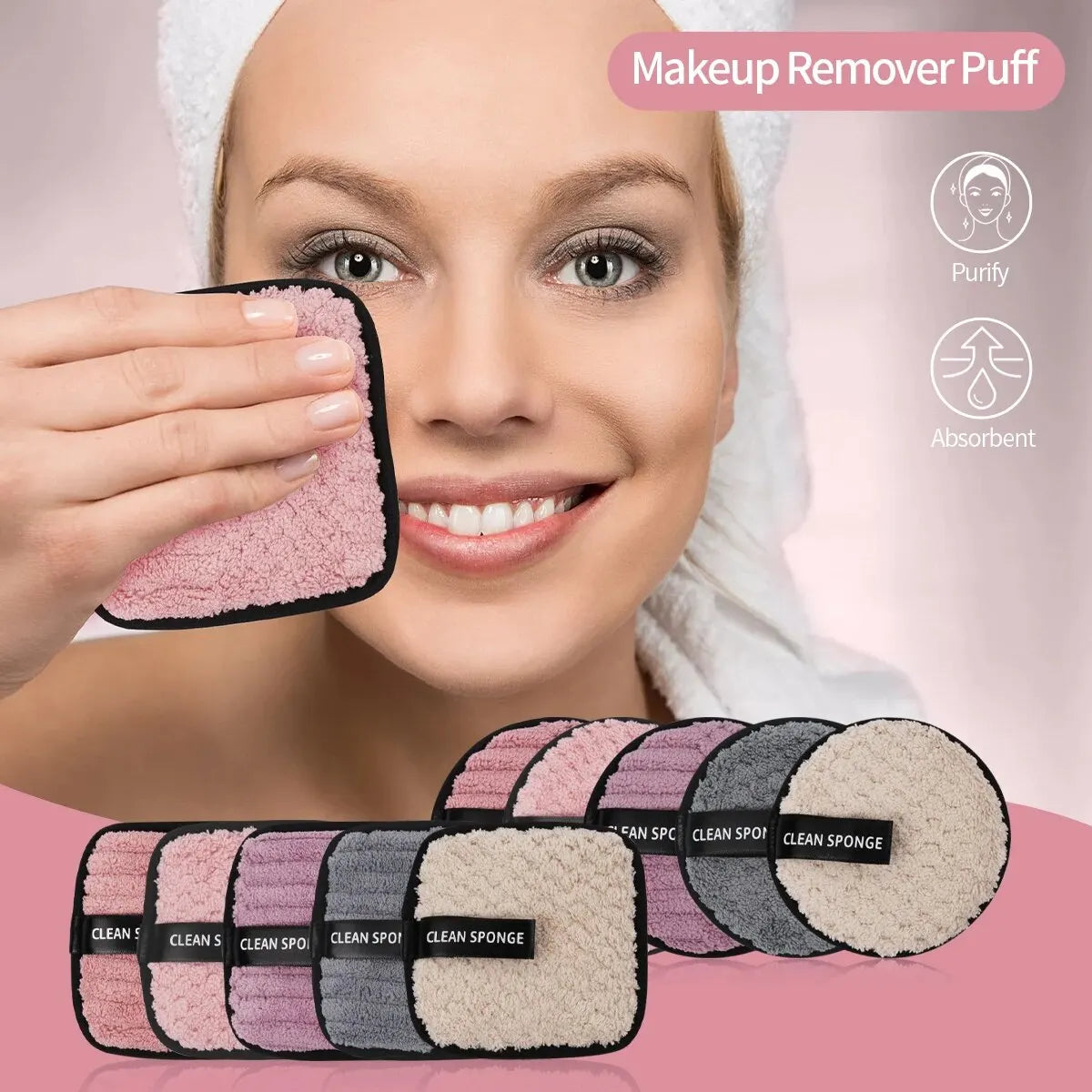 Microfiber Makeup Remover Pads - Vivian