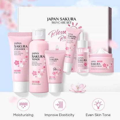 Sakura Skin Care Set, 6 Pieces - Vivian