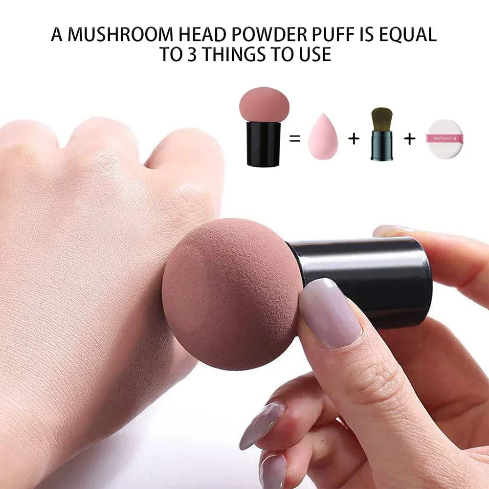 Mushroom Head Makeup Sponge with Storage Box - Vivian