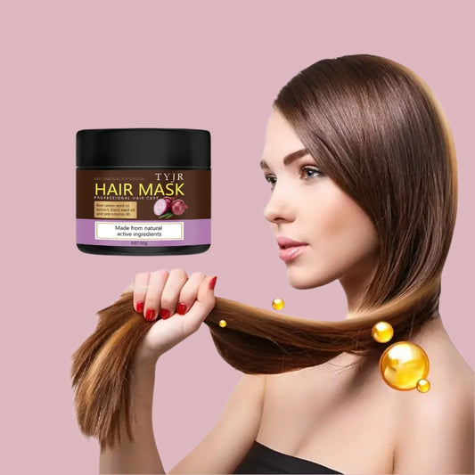 Hair mask with red onion oil and black seed