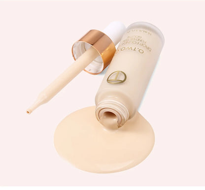 Long-wearing oil-free liquid foundation