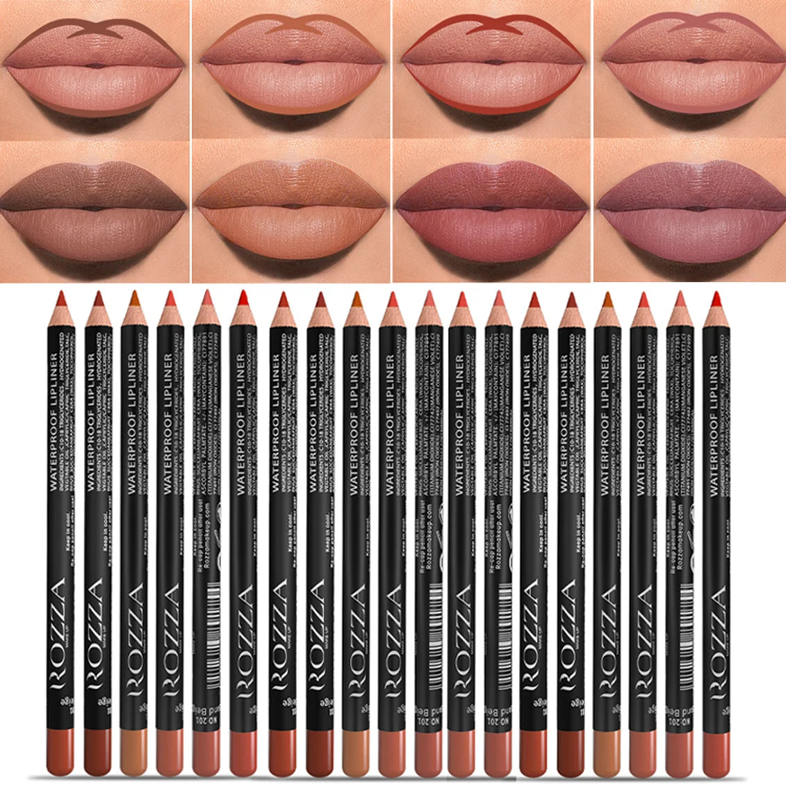 Waterproof and long lasting lip pencil, highly pigmented lip liner - Vivian