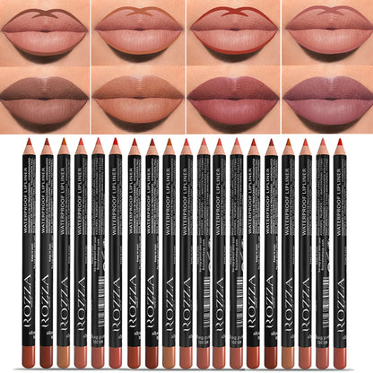 Waterproof and long lasting lip pencil, highly pigmented lip liner - Vivian