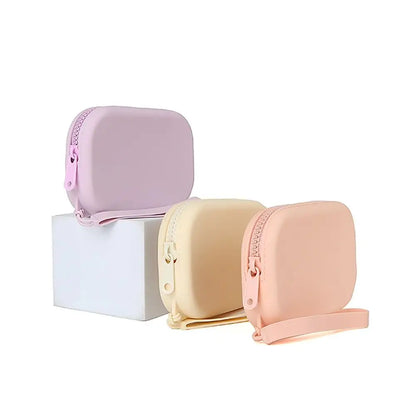 Soft Silicone Zipper Cosmetic Storage Organizer Bag - Vivian