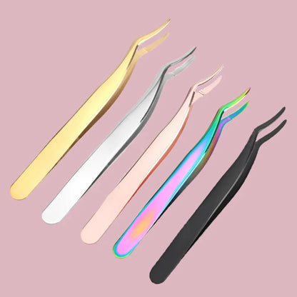 Stainless Steel Eyelash Applicator, Eyelash Tweezers - Vivian