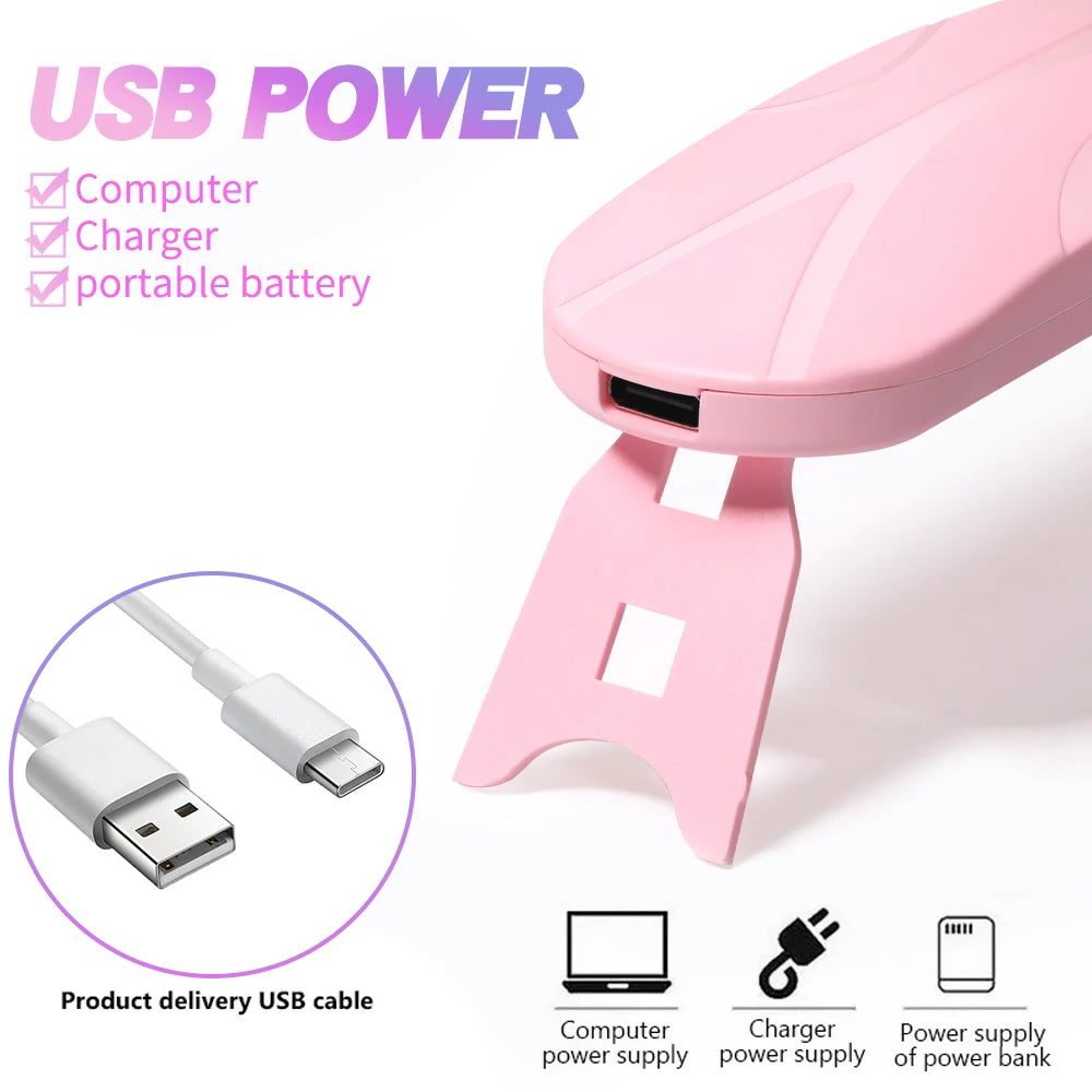 Mini Folding UV Nail Lamp Device for Home Use