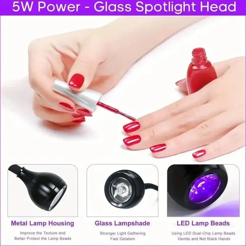 Portable LED Nail Dryer Lamp with Clip