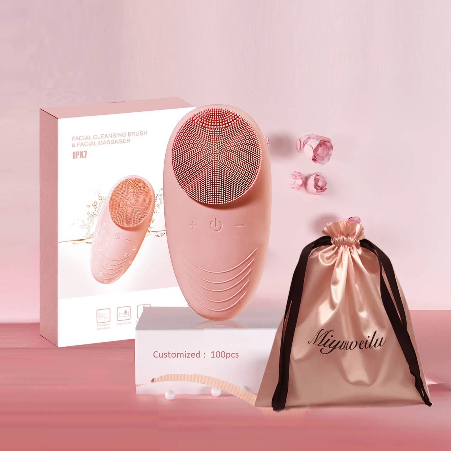 Electric Silicone Ionic Facial Cleansing Brush Acne Removal - Vivian