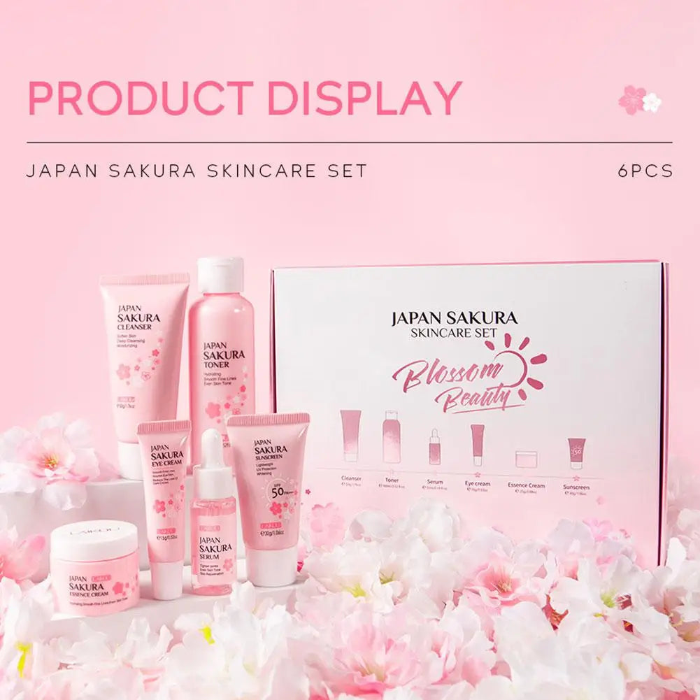 Sakura Skin Care Set, 6 Pieces - Vivian