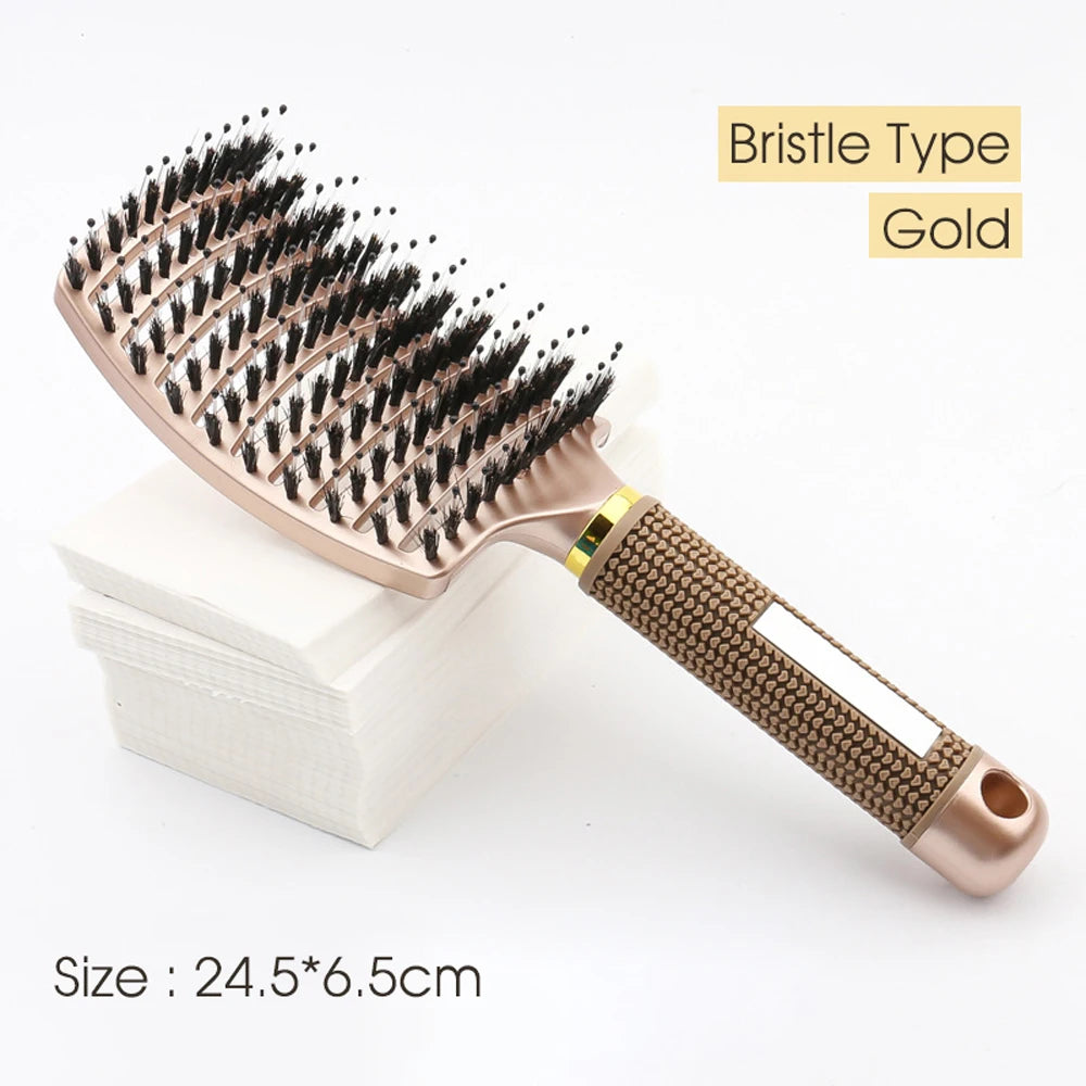 Nylon bristle detangling hair comb - Vivian