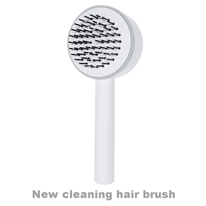 Self cleaning hair brush