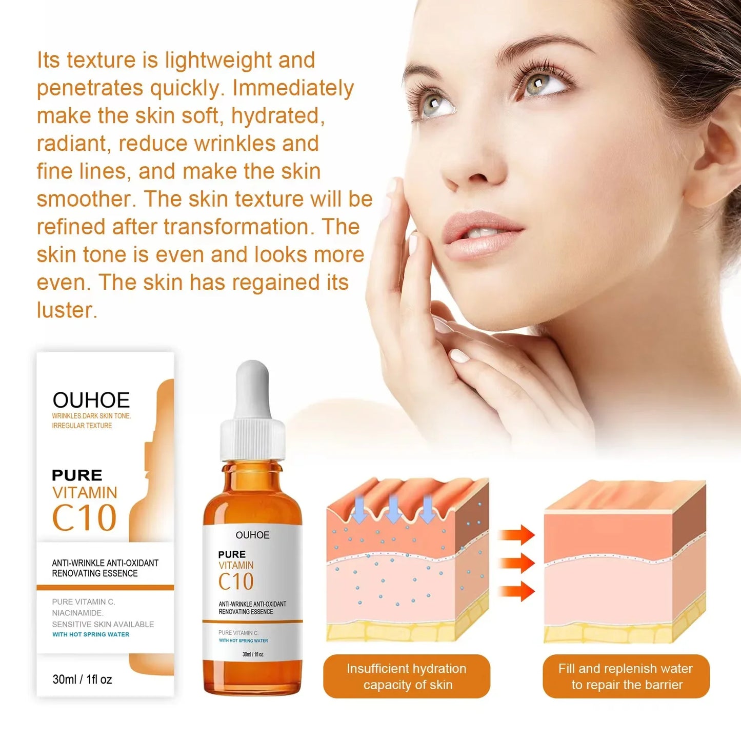 Vitamin C Serum for Wrinkle Removal and Skin Tightening - Vivian