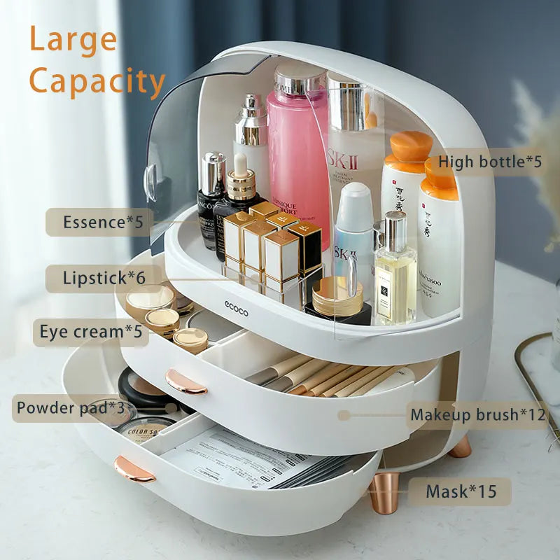 Large Capacity Transparent Skin Care Organizer - Vivian