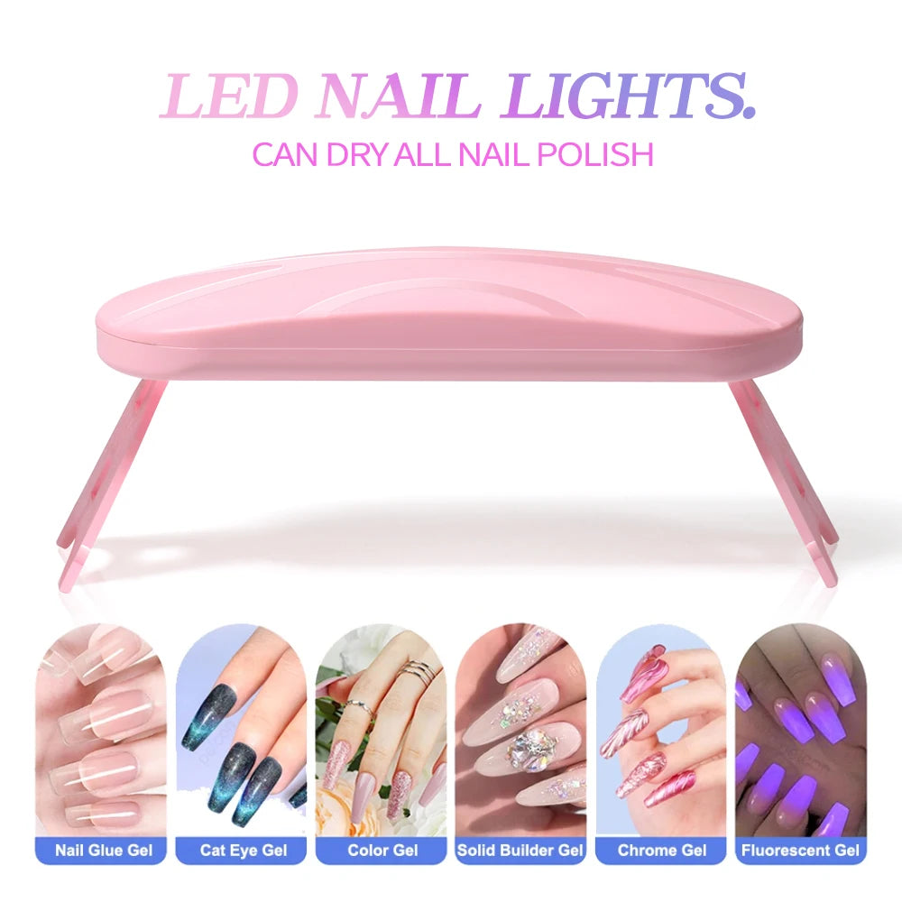 Mini Folding UV Nail Lamp Device for Home Use