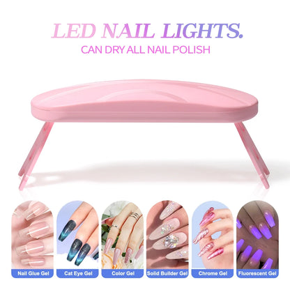 Mini Folding UV Nail Lamp Device for Home Use