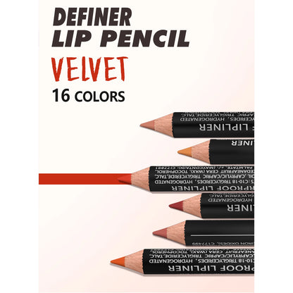 Waterproof and long lasting lip pencil, highly pigmented lip liner - Vivian