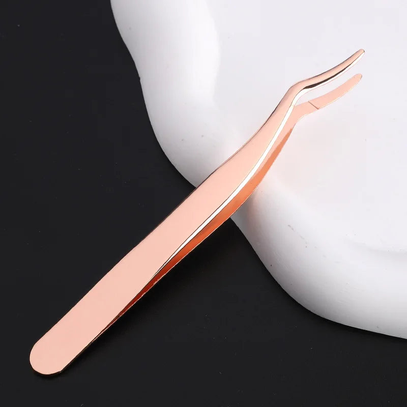 Stainless Steel Eyelash Applicator, Eyelash Tweezers - Vivian