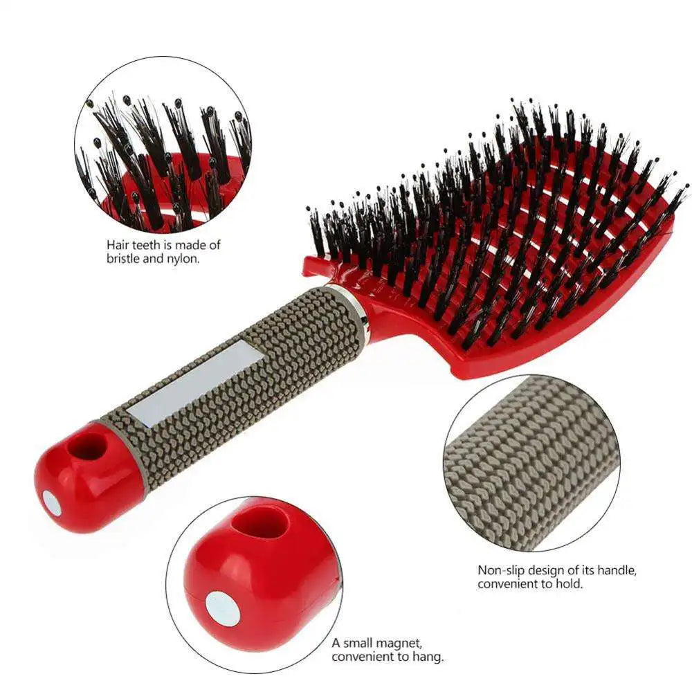 Nylon bristle detangling hair comb - Vivian