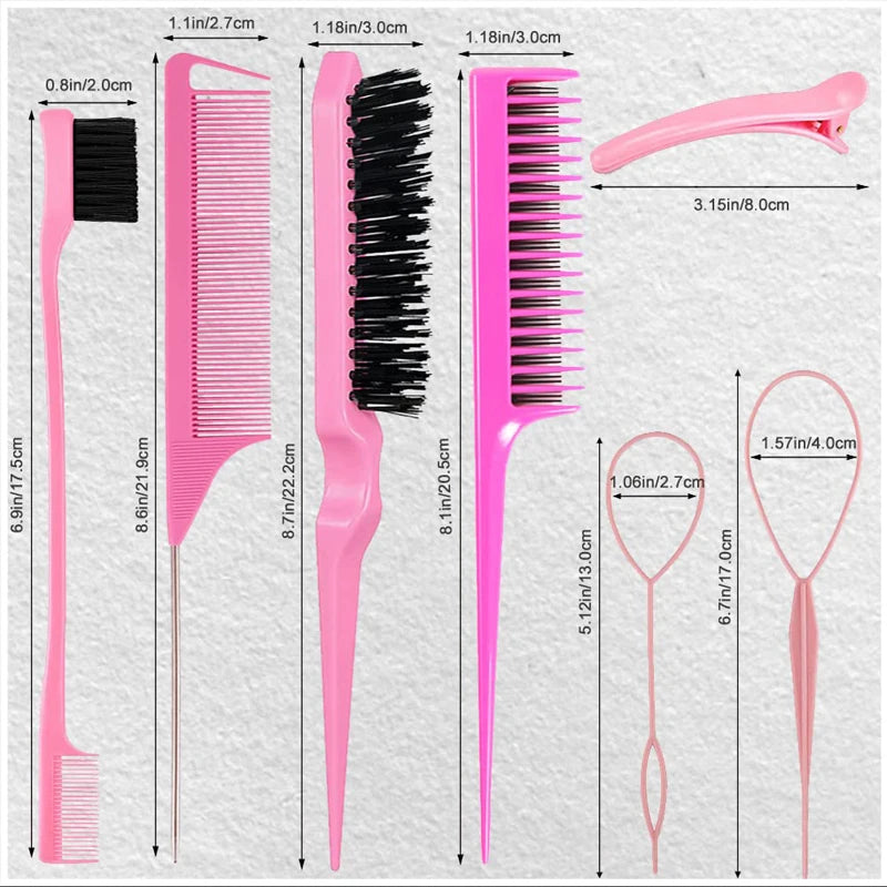 Set of 10 Hair Styling Combs - Vivian