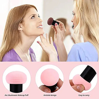 Mushroom Head Makeup Sponge with Storage Box - Vivian