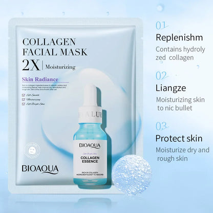 Collagen Face Mask Moisturizing and Refreshing with Hyaluronic Acid - Vivian