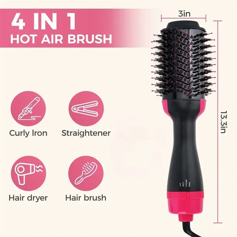 Hair Styling Comb with Hot Air Brush - Vivian