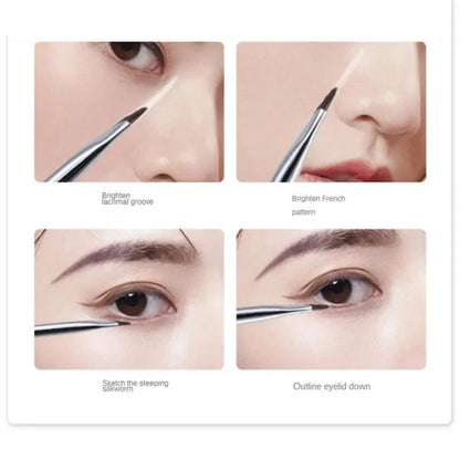 Flat, angled, thin eyebrow brush - Vivian