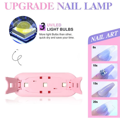 Mini Folding UV Nail Lamp Device for Home Use