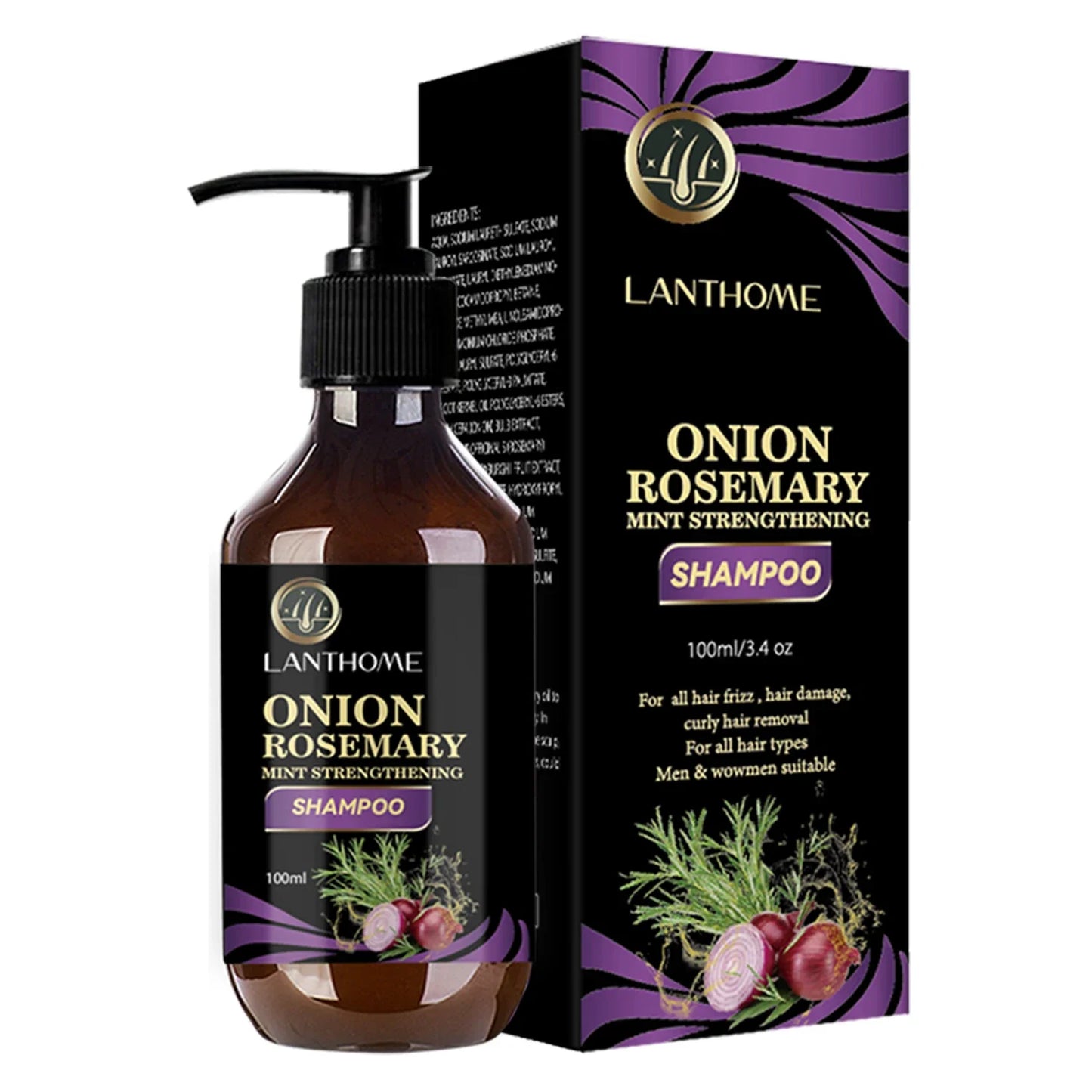 Onion and rosemary shampoo and spray