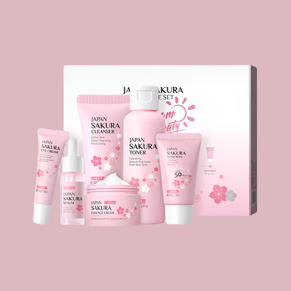 Sakura Skin Care Set, 6 Pieces - Vivian