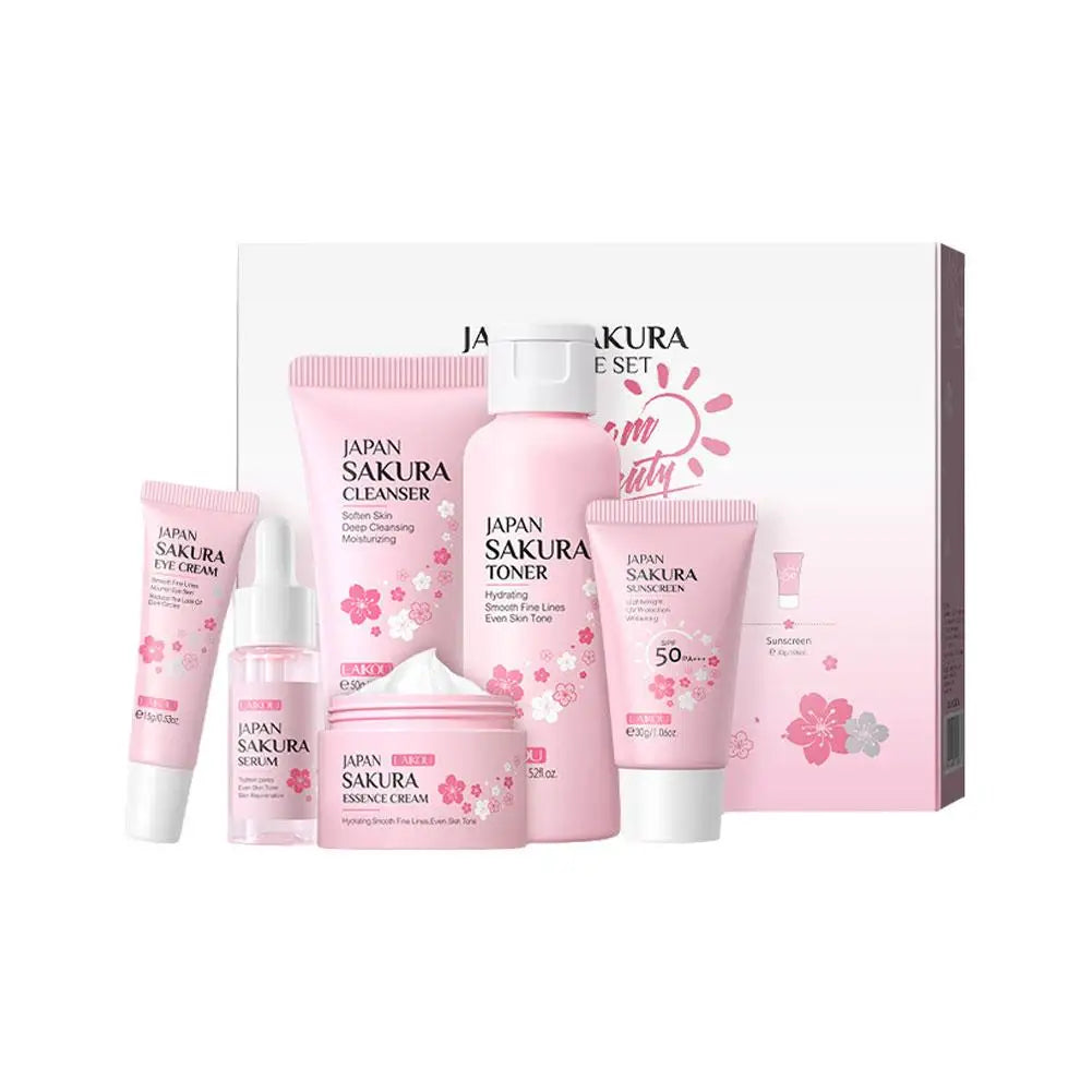 Sakura Skin Care Set, 6 Pieces - Vivian