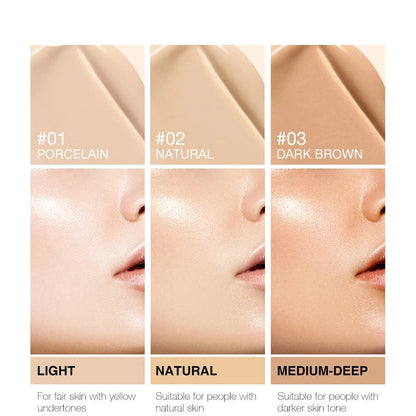 Long-wearing oil-free liquid foundation