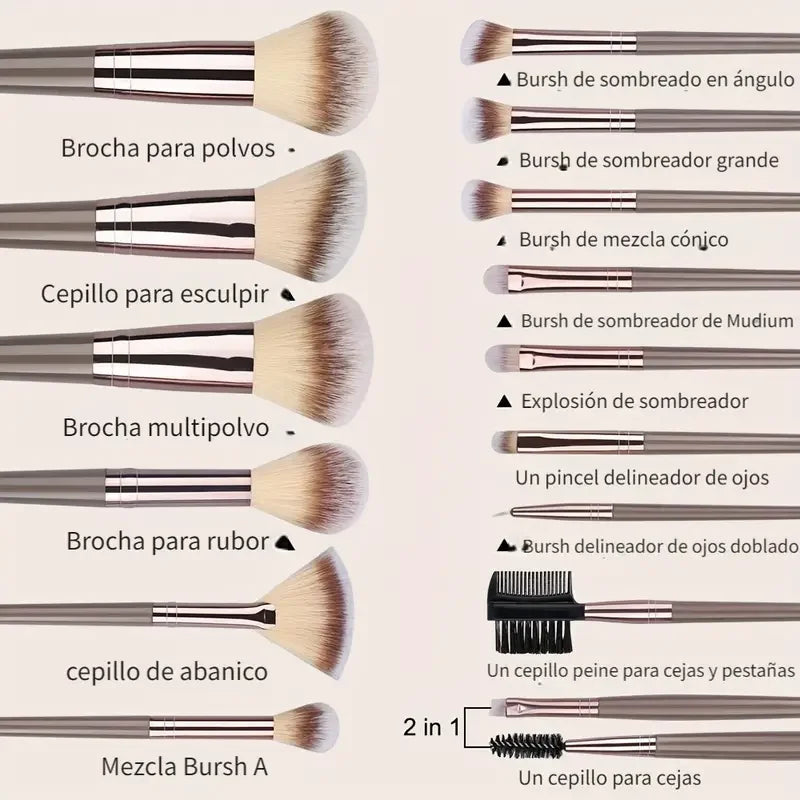 Professional 3-20Pcs Makeup Brushes Set - Vivian