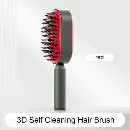 Self cleaning hair brush