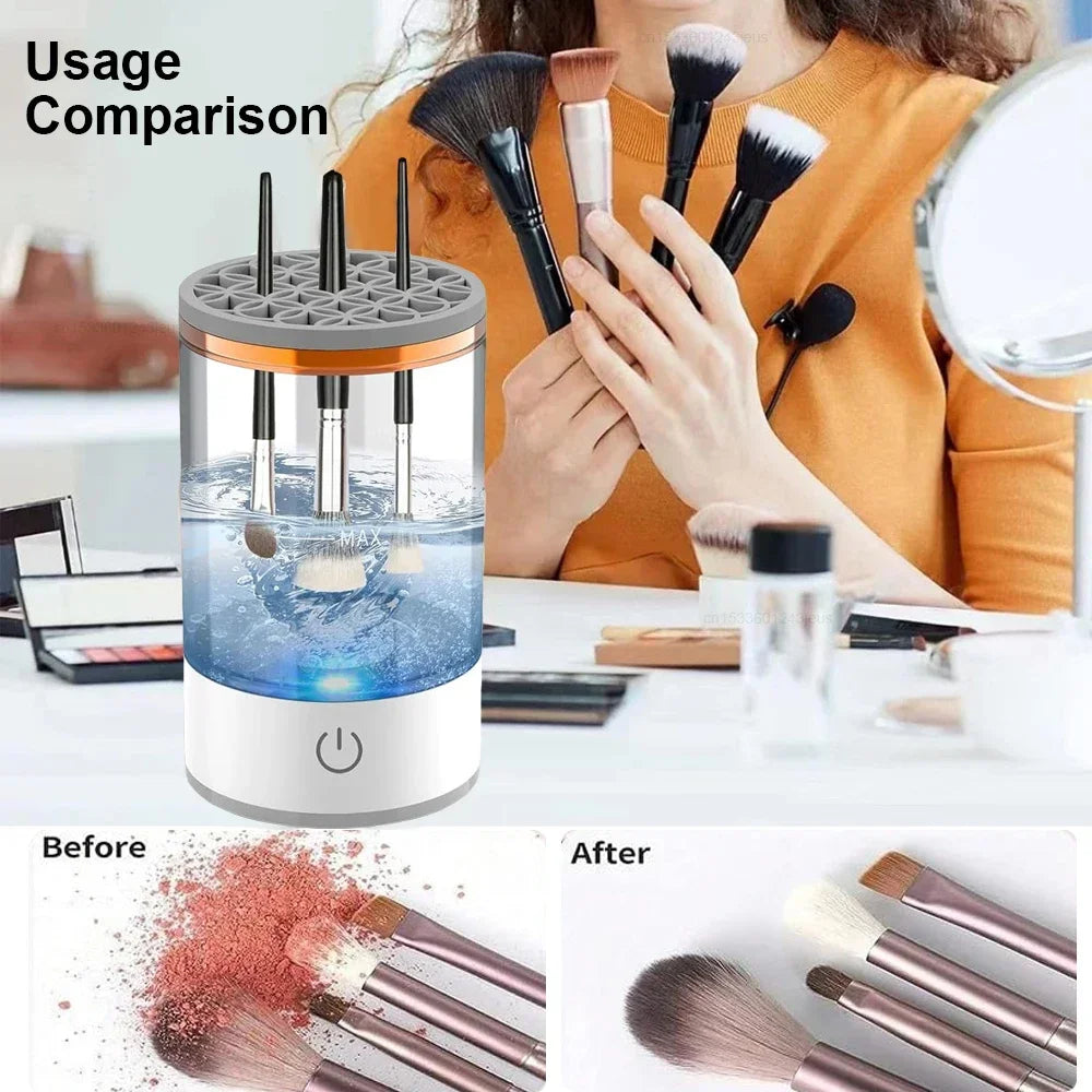 Portable Electric Makeup Brush Cleaner . 3 in 1 - Vivian