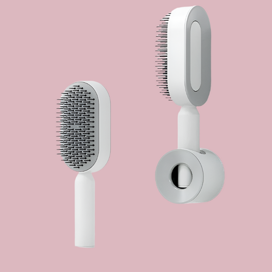 Self cleaning hair brush