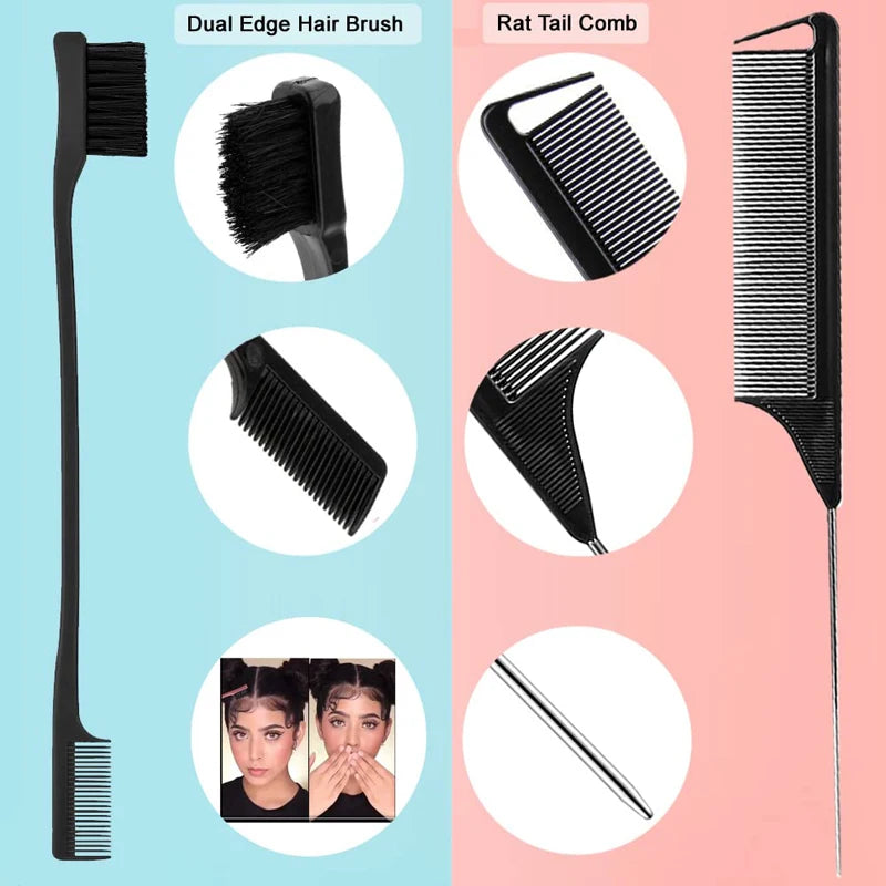 Set of 10 Hair Styling Combs - Vivian